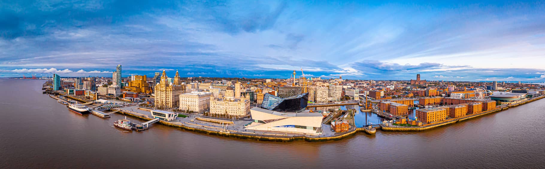 Panoramic Overheard Shot of Liverpool