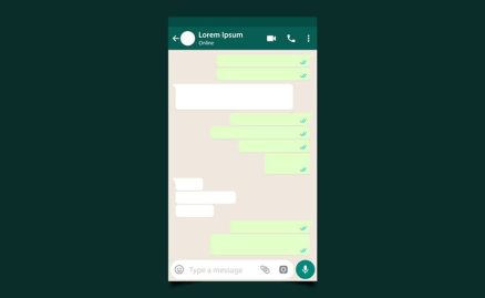 Mock-up of a WhatsApp messaging screen.