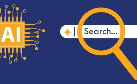 Mock-up graphic of an AI search bar.