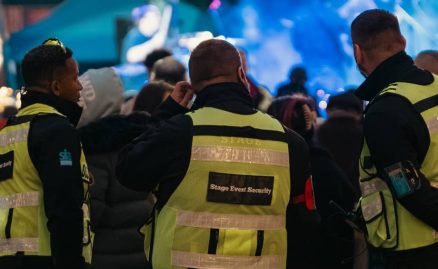 Members of the Stage Security team at an event.