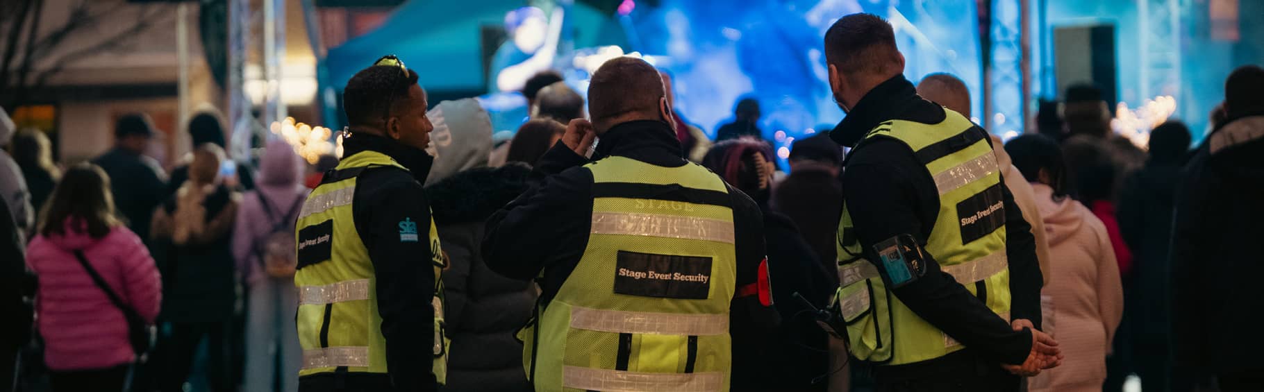 Members of the Stage Security team at an event.