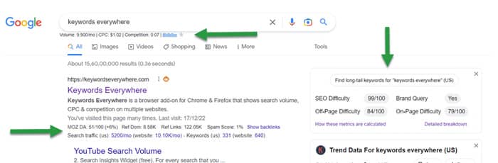 Keywords Everywhere SEO Tool