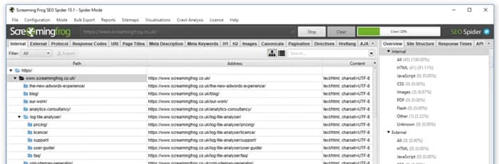 Screaming Frog SEO Tool